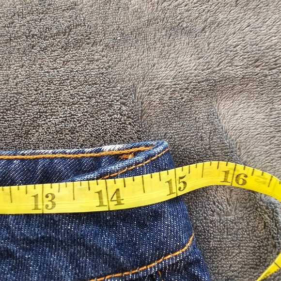 The Drop Women's Luca Dark Wash Ripped Knee High Waist Straight Leg Jeans - Picture 5 of 7